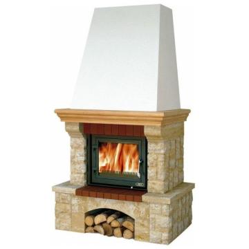 Fireplace Abx Oxford Klasik цоколь песчаник деревянная балка 