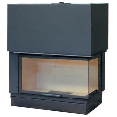 Fireplace Axis H 1200 right lateral glass