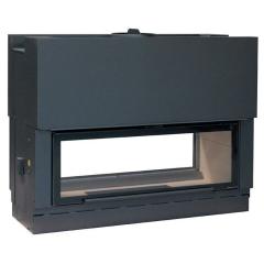 Fireplace Axis H 1600 double face WS Black