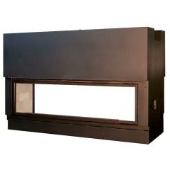 Fireplace Axis H 1600 double face XXL WS Black