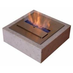 Fireplace Biofactory Bloc Fire Carrare Inox