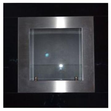 Fireplace Biofactory Glass Quadro Black 