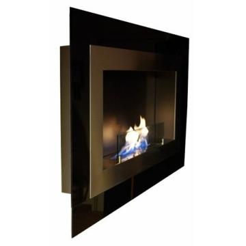 Fireplace Biofactory Glass Retangolo Black LB 