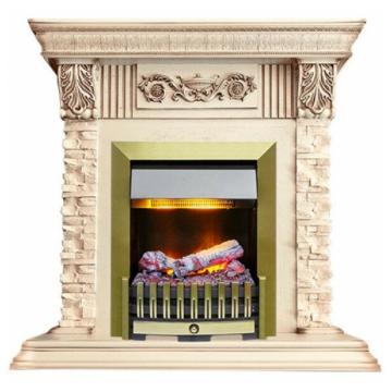 Fireplace Dimplex Luxemburg Danville Antique Brass FB2 сланец/алебастр 