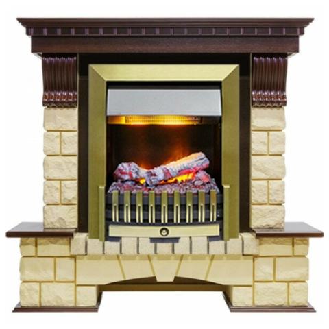 Fireplace Dimplex Pierre Luxe Danville Antique Brass 