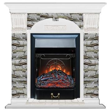 Fireplace Гленрич Magestic BL BR камень-Алтай/цвет-Белый 