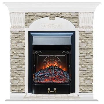 Fireplace Гленрич Magestic BL BR камень-Грот однотонный/цвет-Белый 