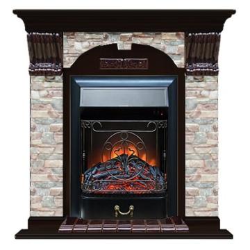 Fireplace Гленрич Magestic BL BR камень-Грот цветной/цвет-Венге 