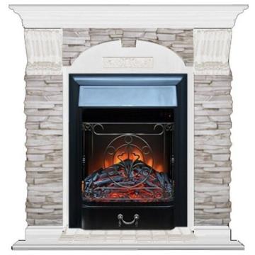 Fireplace Гленрич Magestic BL BR камень-Мисхор/цвет-Белый 