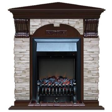 Fireplace Гленрич Fobos BL BR камень-Мисхор/цвет-Дуб 46 