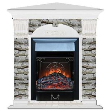 Fireplace Гленрич Magestic BL BR камень-Алтай/цвет-Белый 