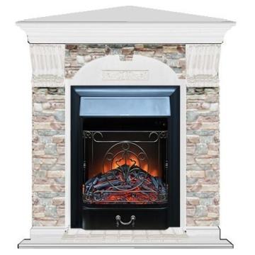 Fireplace Гленрич Magestic BL BR камень-Грот цветной/цвет-Белый 