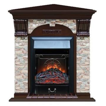 Fireplace Гленрич Magestic BL BR камень-Грот цветной/цвет-Дуб 46 