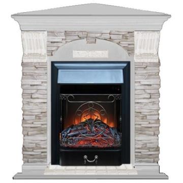 Fireplace Гленрич Magestic BL BR камень-Мисхор/цвет-Беленный дуб 