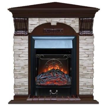 Fireplace Гленрич Magestic BL BR камень-Мисхор/цвет-Дуб 46 