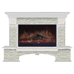 Fireplace Гленрич Бостон 86 Premier S86 камень-Грот однотонный/цвет-Беленный дуб