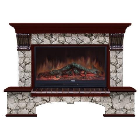 Fireplace Гленрич Бостон 86 Premier S86 камень-Калерия/цвет-Красное дерево 