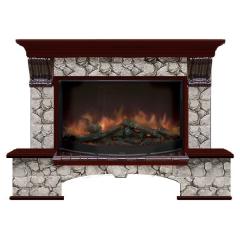 Fireplace Гленрич Бостон 86 Rondo S86 камень-Калерия/цвет-Красное дерево
