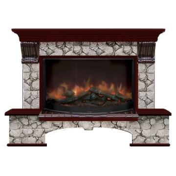 Fireplace Гленрич Бостон 86 Rondo S86 камень-Калерия/цвет-Красное дерево 