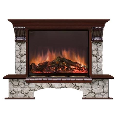 Fireplace Гленрич Бостон Arte 33 камень-Калерия/цвет-Красное дерево 