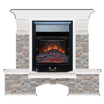 Fireplace Гленрич Бостон К Magestic BL BR камень-Грот цветной/цвет-Белый 