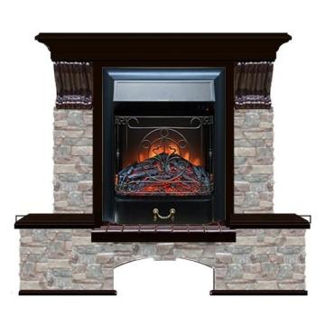 Fireplace Гленрич Бостон К Magestic BL BR камень-Грот цветной/цвет-Венге 