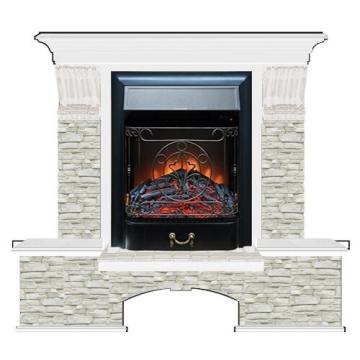 Fireplace Гленрич Бостон К Magestics BL BR камень-Грот однотонный/цвет-Белый 