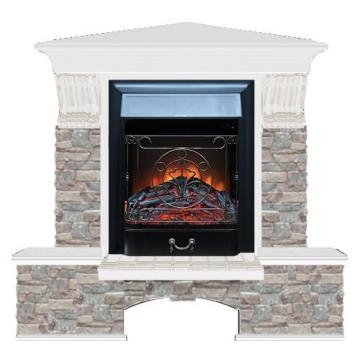 Fireplace Гленрич Бостон К Magestic BL BR камень-Грот цветной/цвет-Белый 