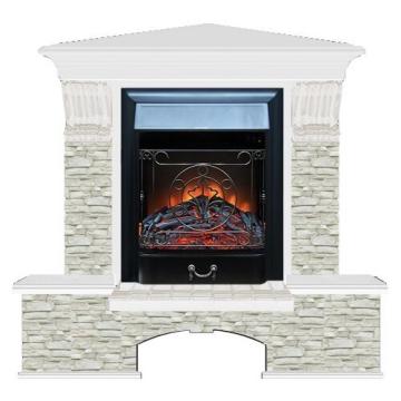 Fireplace Гленрич Бостон К Magestics BL BR камень-Грот однотонный/цвет-Белый 