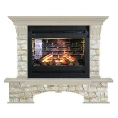 Fireplace Гленрич Бостон Rumba 3D камень-Алтай/цвет-Беленный дуб