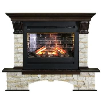 Fireplace Гленрич Бостон Rumba 3D камень-Алтай/цвет-Дуб 46 