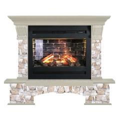 Fireplace Гленрич Бостон Rumba 3D камень-Арбат/цвет-Беленный дуб