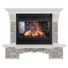 Fireplace Гленрич Бостон Rumba 3D камень-Грот цветной/цвет-Белый