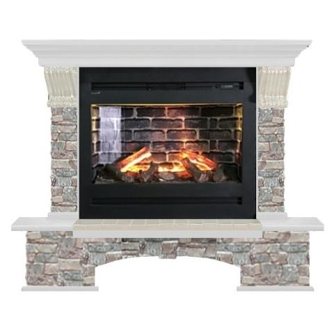 Fireplace Гленрич Бостон Rumba 3D камень-Грот цветной/цвет-Белый 