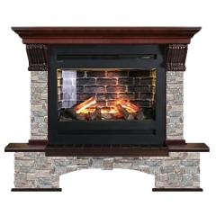 Fireplace Гленрич Бостон Rumba 3D камень-Грот цветной/цвет-Красное дерево