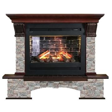 Fireplace Гленрич Бостон Rumba 3D камень-Грот цветной/цвет-Красное дерево 