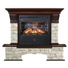 Fireplace Гленрич Бостон Samba 3D камень-Алтай/цвет-Красное дерево