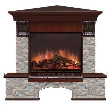 Fireplace Гленрич Бостон Arte 23 камень-Грот цветной/цвет-Красное дерево 