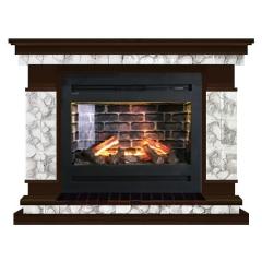 Fireplace Гленрич Лорд Rumba 3D камень-Карелия/цвет-Дуб 46