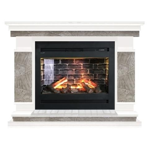 Fireplace Гленрич Лорд Rumba 3D камень-Марсель/цвет-Белый 