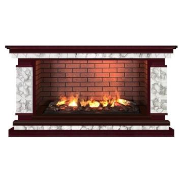 Fireplace Гленрич Лорд Salsa 3D камень-Карелия/цвет-Красное дерево 