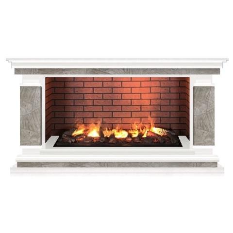 Fireplace Гленрич Лорд Salsa 3D камень-Марсель/цвет-Белый 