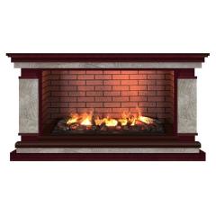 Fireplace Гленрич Лорд Salsa 3D камень-Марсель/цвет-Красное дерево