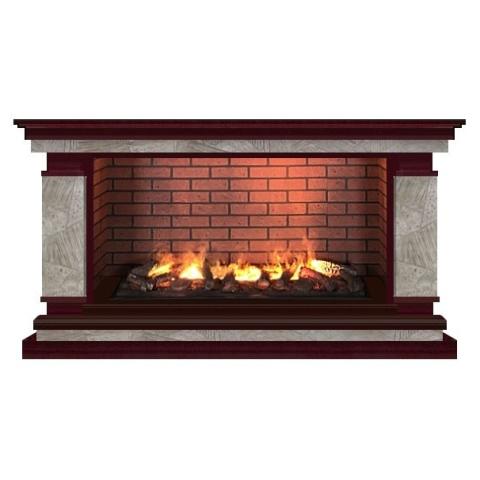 Fireplace Гленрич Лорд Salsa 3D камень-Марсель/цвет-Красное дерево 