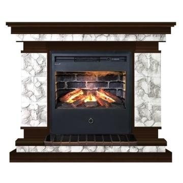 Fireplace Гленрич Лорд Samba 3D камень-Карелия/цвет-Дуб 46 