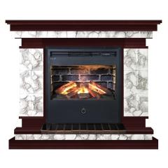 Fireplace Гленрич Лорд Samba 3D камень-Карелия/цвет-Красное дерево