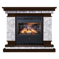 Fireplace Гленрич Лорд Samba 3D камень-Старый город/цвет-Дуб 46