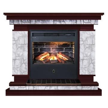 Fireplace Гленрич Лорд Samba 3D камень-Старый город/цвет-Красное дерево 