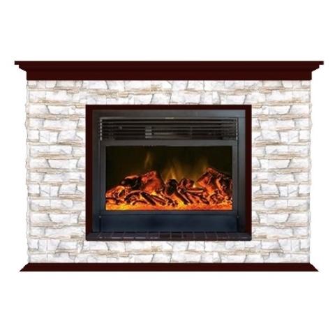 Fireplace Гленрич Пафос 28 New flame камень-Алтай/цвет-Красное дерево 