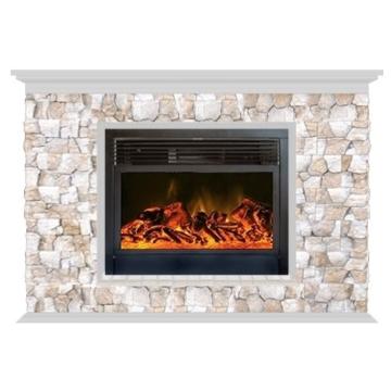 Fireplace Гленрич Пафос 28 New flame камень-Арбат/цвет-Беленный дуб 